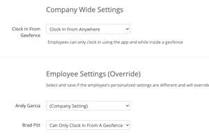 Enable Geofence Restriction For Only Some Employees